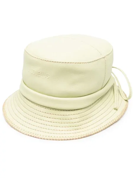 Pălărie Jacquemus din piele verde