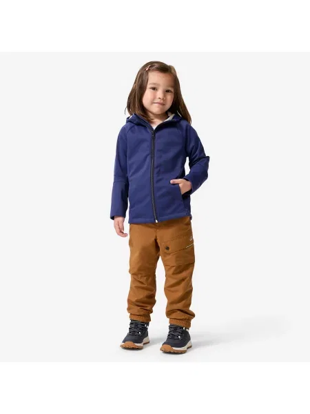 Kurtka softshell turystyczna dla dzieci Quechua niebieska
