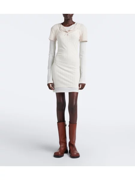 Rochie Acne Studios tricotate alb
