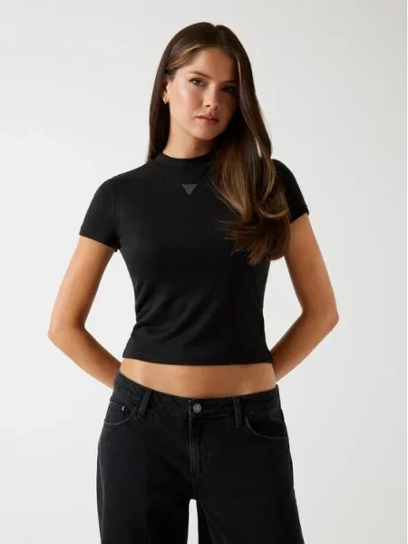 Guess Póló Slim Fit fekete