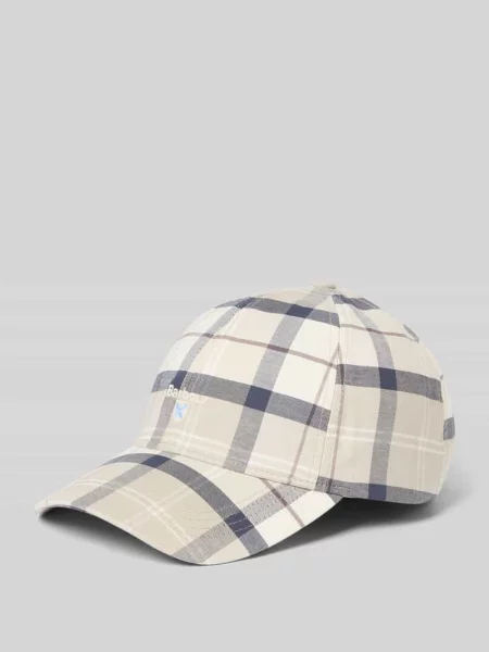 Czapka z daszkiem z czystej bawełny Barbour beżowa