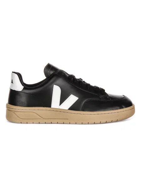 Sneakersy Veja V-12 skórzane klasyczne czarne