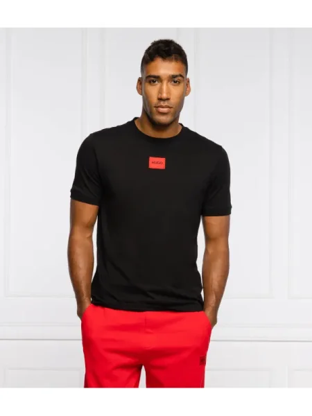 HUGO Tricou | Regular Fit negru