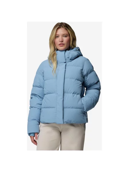 Kurtka z kapturem Columbia Amaze Puff niebieski niebo XS szara