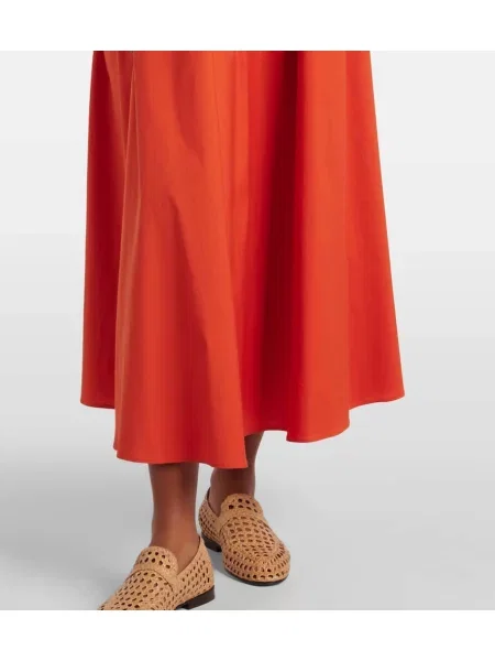 Rochie maxi Max Mara din poplin de costum roșu