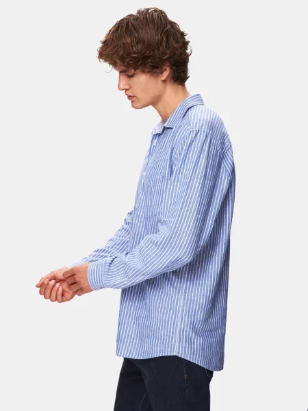 Повседневная джинсовая рубашка Ltb Jeans голубая