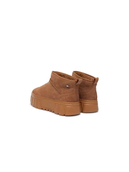Tommy Jeans Hótaposó Tjw Suede Platform Boots Wl Világosbarna bézs