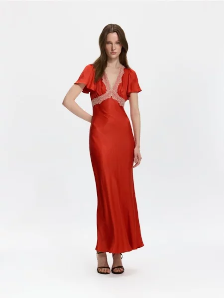 Reserved Rochie din roșu-aprins roșu