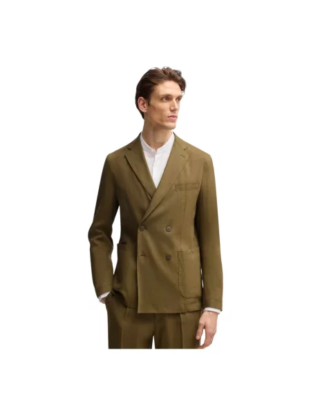 Marynarka Hugo Boss elegancka zielona