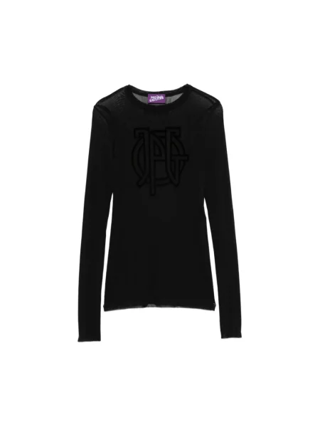 Top Jean Paul Gaultier z logo niebieski