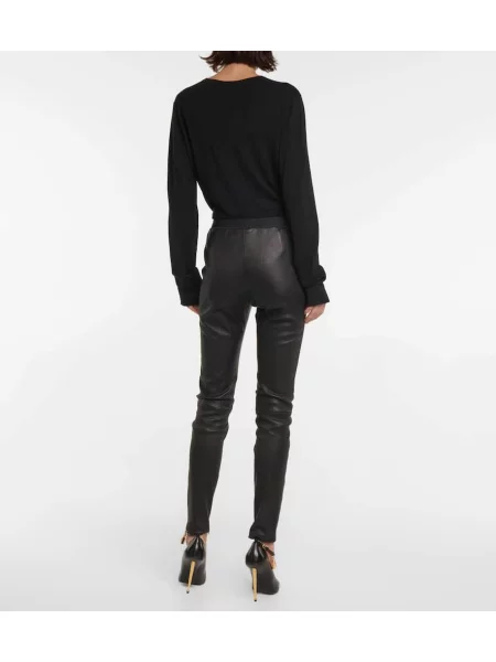 Leggings Tom Ford din piele negru