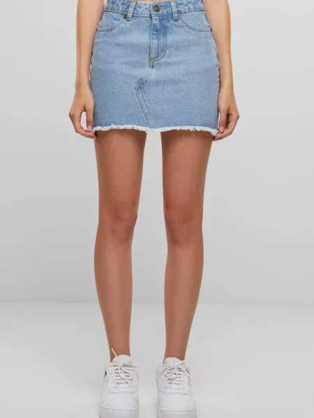 Urban Classics Fustă denim albastru