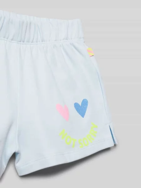 Szorty o kroju regular fit z elastycznym pasem Billieblush błękitne
