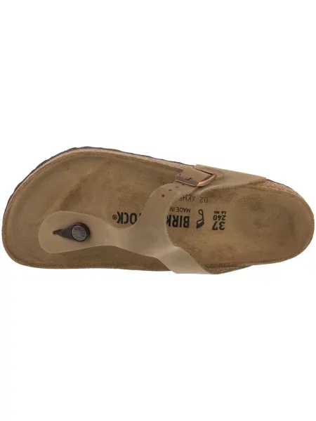 Kožené pantofle Birkenstock hnědé