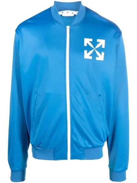 Geacă Off-white cu imagine alb
