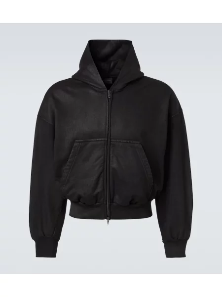 Jersey hoodie Balenciaga črna