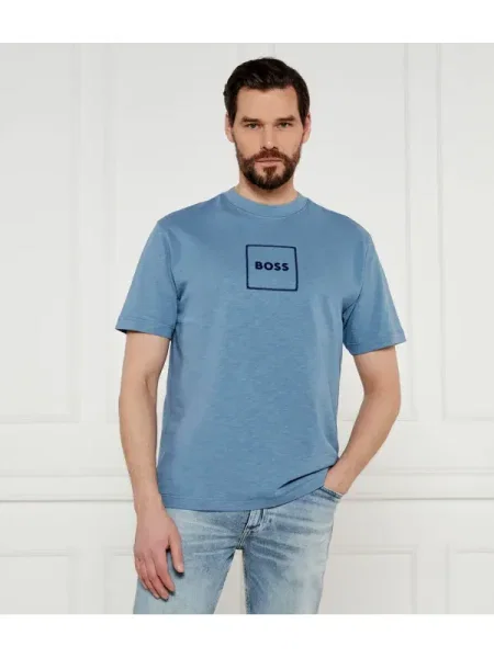 BOSS ORANGE Tricou | cu adaos de in albastru