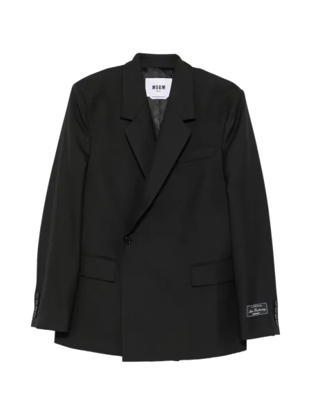 Sacou Msgm cu două rânduri de nasturi cu autograf negru