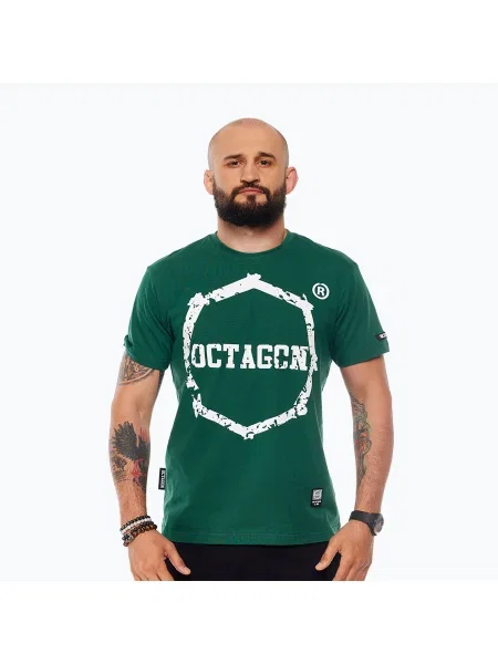 Мъжка тениска Octagon зъби зелени