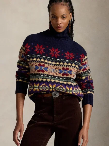 Polo Ralph Lauren sweter z wełną granatowy