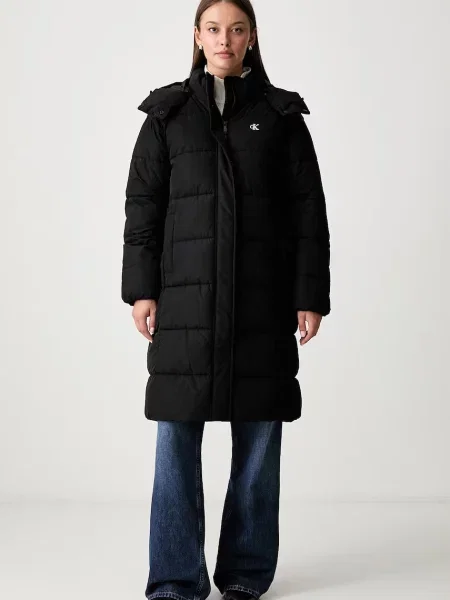 Calvin Klein Jeans jachetă lungă pentru femei negru