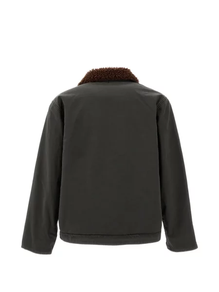 Gulerat geacă Levi's® din piele de oaie verde