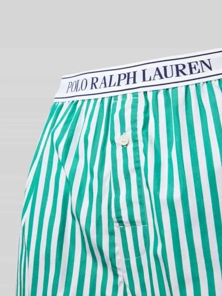 Szorty od piżamy o kroju relaxed fit z elastycznym pasem z logo Polo Ralph Lauren zielone