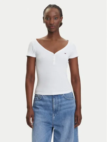 Тениска Tommy Jeans бяло