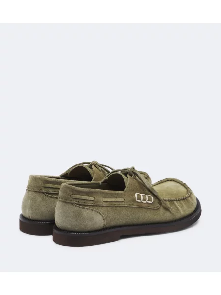 Pantofi loafer Jw Anderson din piele de căprioară verde