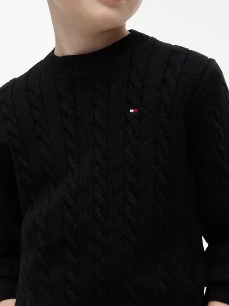 Tommy Hilfiger пуловер за деца от черно