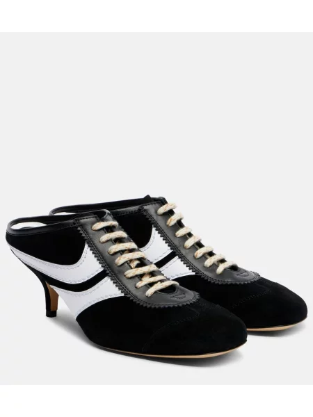 Mules Dries Van Noten iz semiša črna