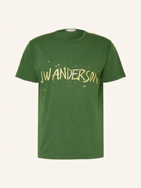 Jw Anderson Tričko zelená žlutá