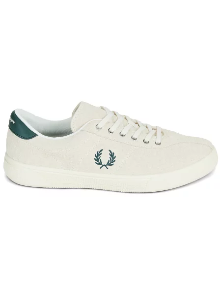 Pantofi Fred Perry din piele de căprioară tenis bej