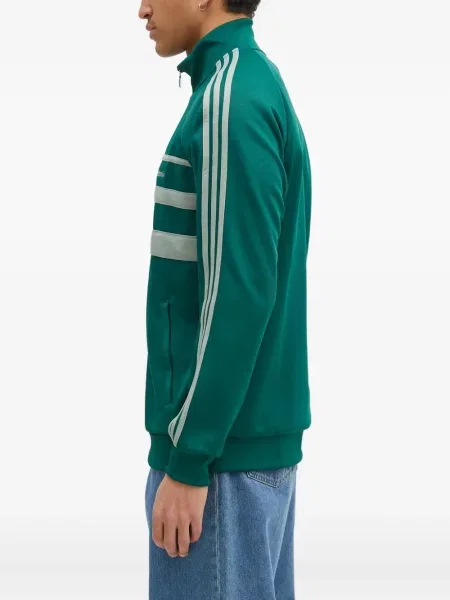 Hanorac cu glugă Adidas cu broderie verde