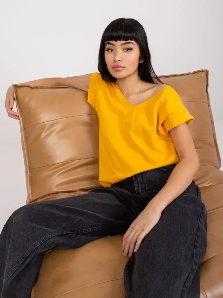 Tricou Fashionhunters portocaliu