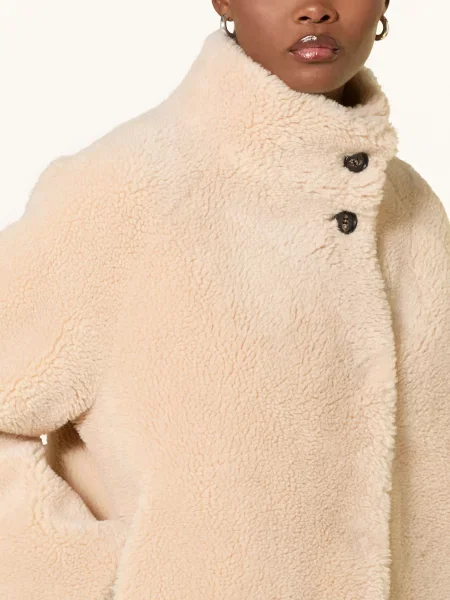 Studio Ar Kurtka Pluszowa Mallow Dwustronna beige beżowa