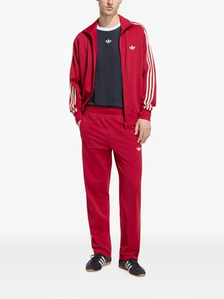 Pantaloni Adidas alergare roșu