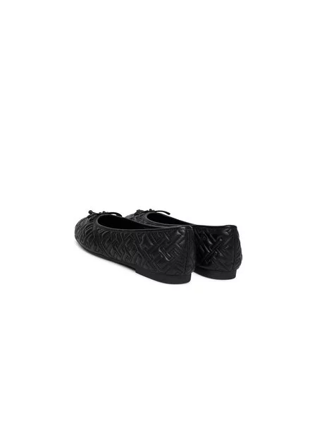 Baleríny Tommy Hilfiger Th Quilted Ballerina černá