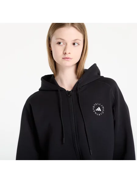 Bluza z kapturem Adidas By Stella Mccartney o krotszym kroju czarna