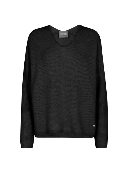 Mos Mosh sweter wełniany czarny