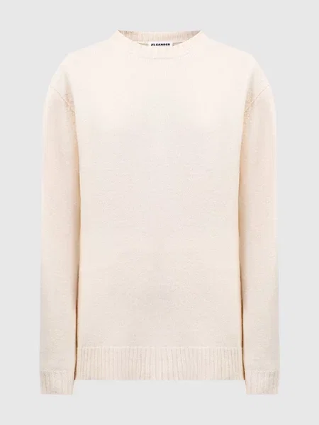 Светр з вовни Jil Sander бежевий