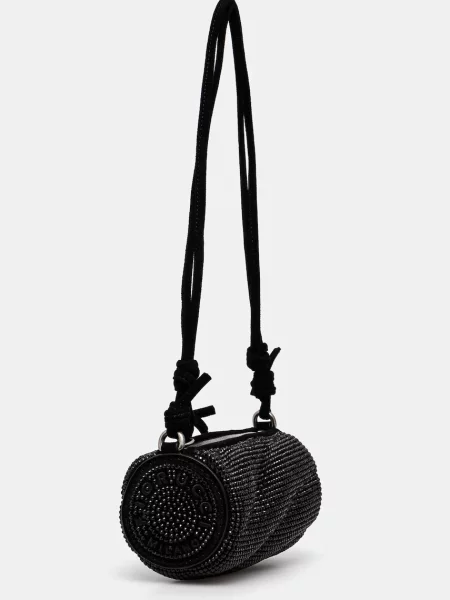 Fiorucci torebka Suede Rhinestone Micro Mella czarny