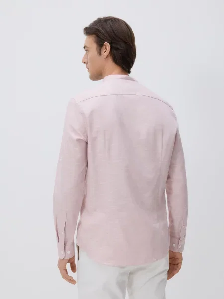Reserved Сорочка slim fit із високим вмістом пильно-рожевий рожева