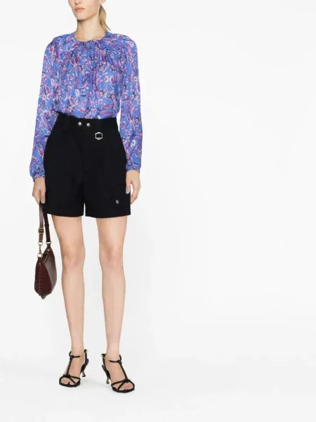 Gėlėtas raštuotas palaidinė Isabel Marant mėlyna