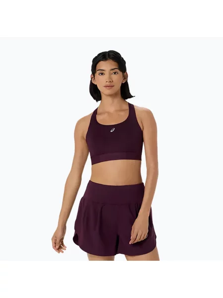 Спортен сутиен ASICS Road Compression dark aubergine виолетово