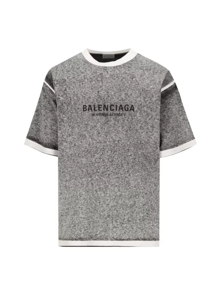 Koszulka Balenciaga z logo szara