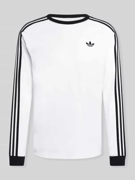 Longsleeve z przeszyciem z logo Adidas Originals biała