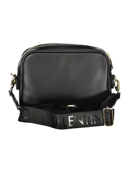Lniana torebka crossbody Valentino By Mario Valentino czarna