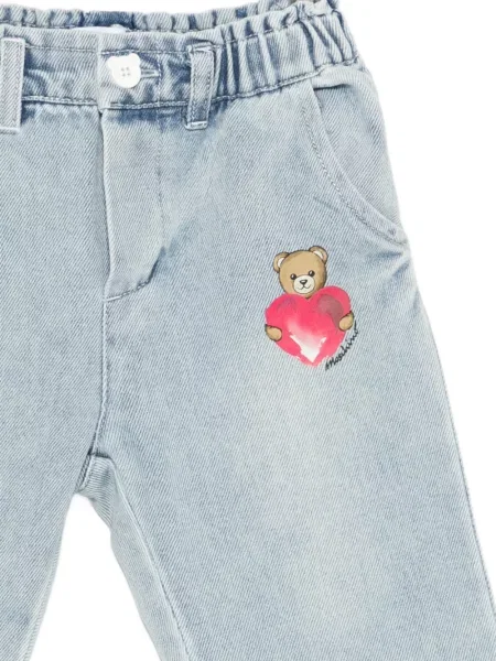 Spodnie dziecięce Moschino niebieskie