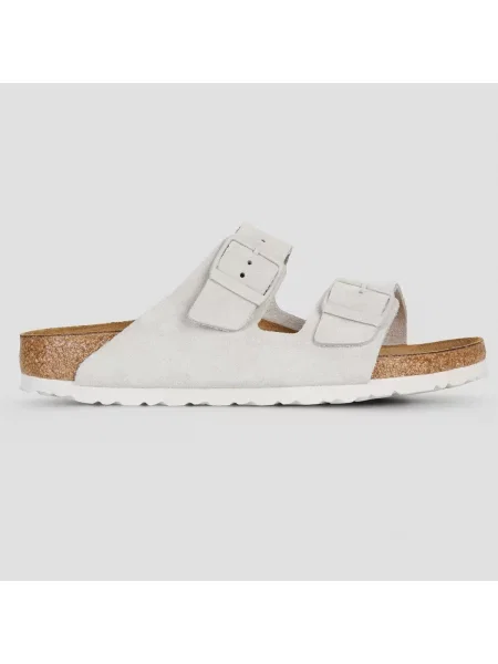 Semišové sandále Birkenstock biela